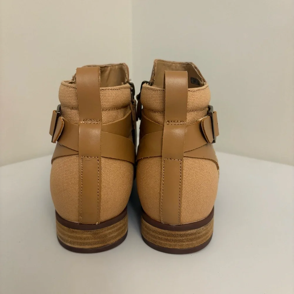 Spenco Dove Creek Ankle Boots Women’s Size 8.5W Wide Brown Leather Upper